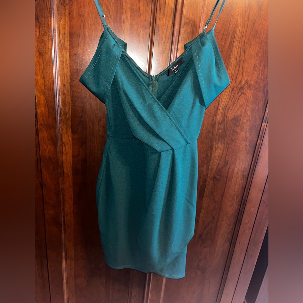 Green mini dress
